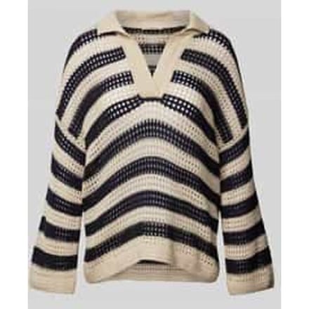 Gebreide pullover met streepmotief