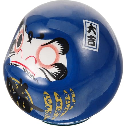 Japanse Daruma Traditioneel Beeld Daruma Beeldje Fortuin Huis Kantoor Decor Keramische Daruma blauw