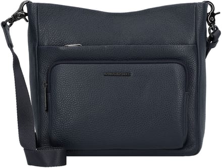 MANDARINA DUCK Leren schoudertas Mellow Leather Crossover Bag Dress Blue donkerblauw