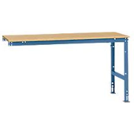 Manuflex aanbouwtafel UNIVERSAL Standaard, 1750 x 800 mm, multiplex natuur, briljantblauw