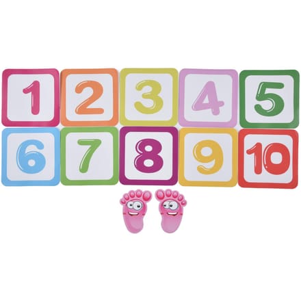 Spelvloersticker Klassiek Nummer Milieubescherming PVC Waterdicht Nummer Spelsticker pink