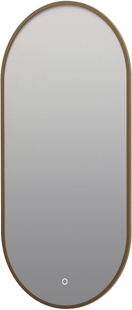 Ovale badkamerspiegel Alessandro copper met verwarming, LED verlichting en touch sensor 45x90cm