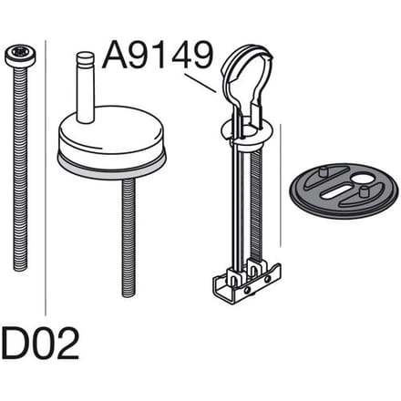 Pressalit Calmo Bevestigingsgarnituur Closetzitting D02999