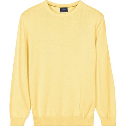 Baileys Trui Crew Neck Solid Color Cotton Knit Maisgeel / male