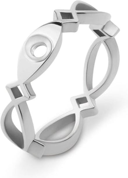 Melano Twisted Ring Trix Zilver - Maat 52