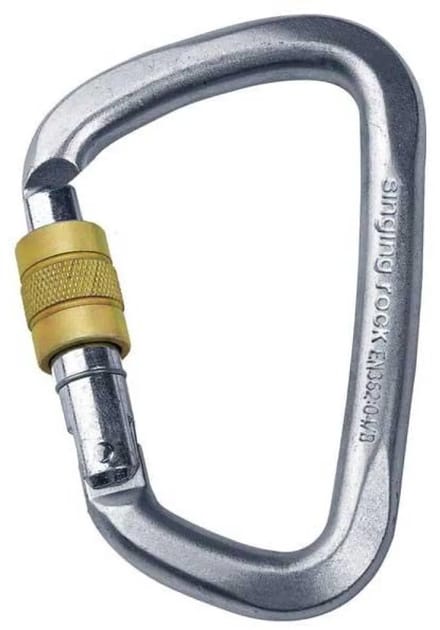 Singing Rock D Steel Connector Screw Karabijnhaak Goud,Zilver