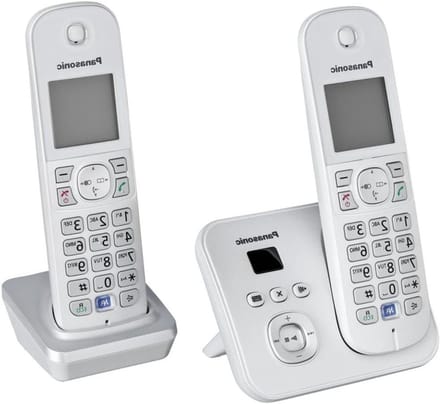 Draadloze Telefoon - DECT Telefoon Duo - Thuis Bellen - Ruisonderdrukking - 18 inch display - Parelzilver