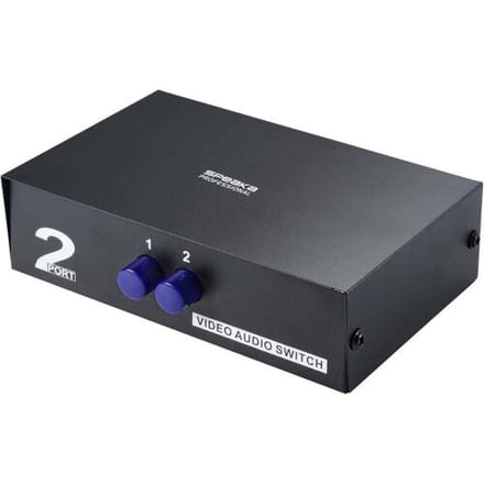 SpeaKa Professional SP-11175216 Composite-switch 2 poorten Met audiopoorten