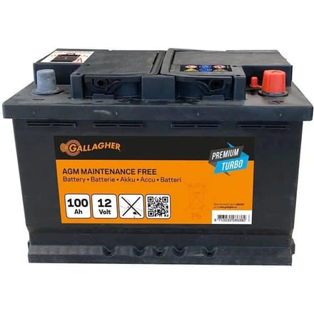 Gallagher Accu 12V/100Ah Premium Turbo AGM - Voor maximale energie-efficiëntie