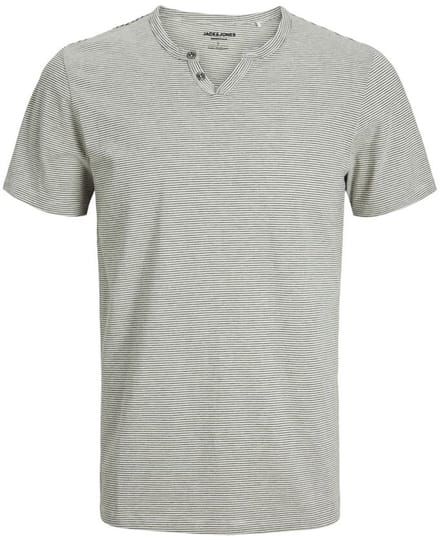 Jack&jone Jjeplit Neck Tripe Tee Cloud Dancer | Multicolour | Maat: S