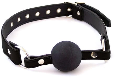Rouge - Lederen Ball Gag - Zwart
