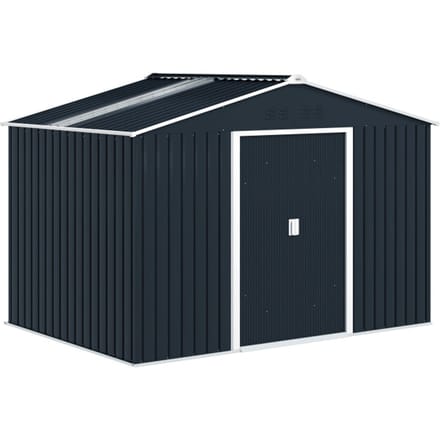 4goodz Tuinschuur Metaal met Bodemframe 277x195x192 cm - Donkergrijs