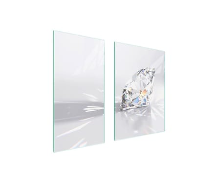 TMK ArtDeko - Snijplank Glas - 75x52 cm - Diamentpatroon - Veilig en Multifunctioneel
