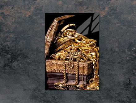 TMK ArtDeko Serie - Snijplank - 35x52 cm - Goud - Glas
