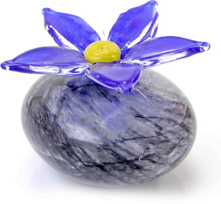Loranto - Mini Urn - Vergeet mij nietje - Grijs - Blauwe Bloem Urnen