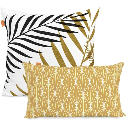 Set van 2 kussenhoezen Foliage | Blanc