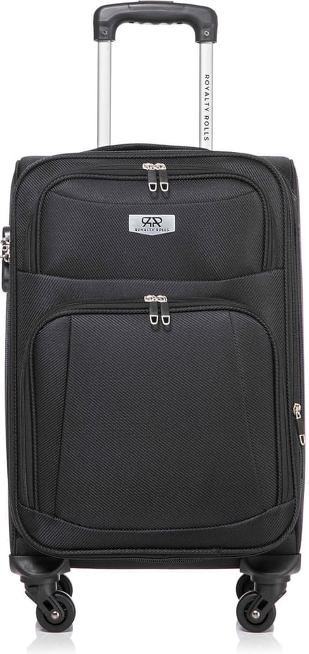 Dubai Abudabi Handbagage Koffer - 55 cm - 42/46 Liter - Expandable - Zwart