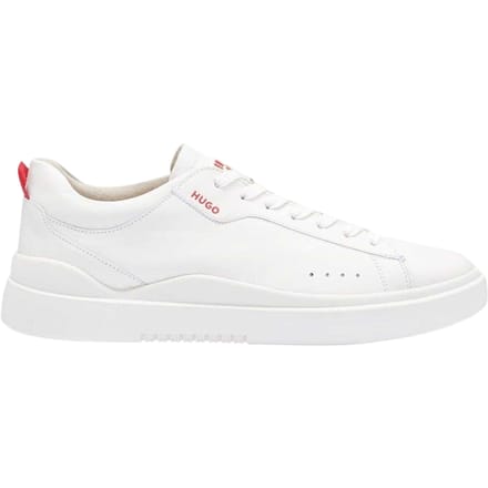Hugo Boss Heren Tenn Leren Platte Trainers (Wit)