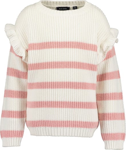 Blue Seven - Meisjes Trui - Pink/Offwhite - Maat 122