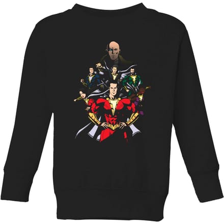 Shazam! Team Up kindertrui - Zwart - 122/128 (7-8 jaar)