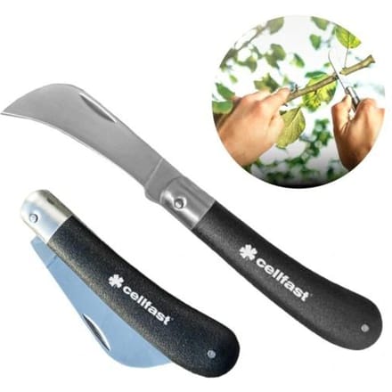 Cellfast Serie - Tuinmes - Roestvrijstalen Lemmet - Inklapbaar - Ergonomische Handgreep
