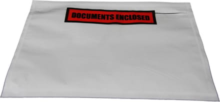 100 stuks - Paklijstenveloppen C6 - 162x 120 mm - documents enclosed