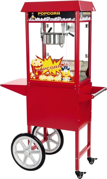 Royal Catering Popcornmachine met kar - Rood 10010088