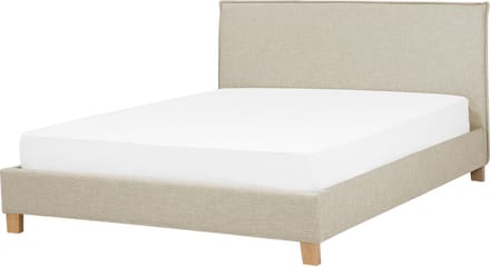 SENNEZ - Tweepersoonsbed - Beige - 180 x 200 cm - Polyester
