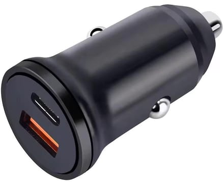 UDUTCH 30W Autolader USB-C & USB-A | PD Snellader Universeel | Veilig Zwart