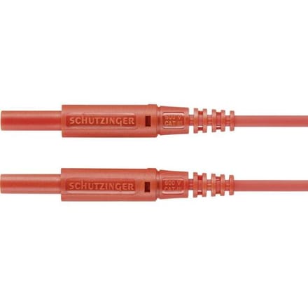 Schützinger MSFK A301 / 0.5 / 100 / RT Meetsnoer Stekker 2 mm Stekker 2 mm Rood 1 stuk(s)