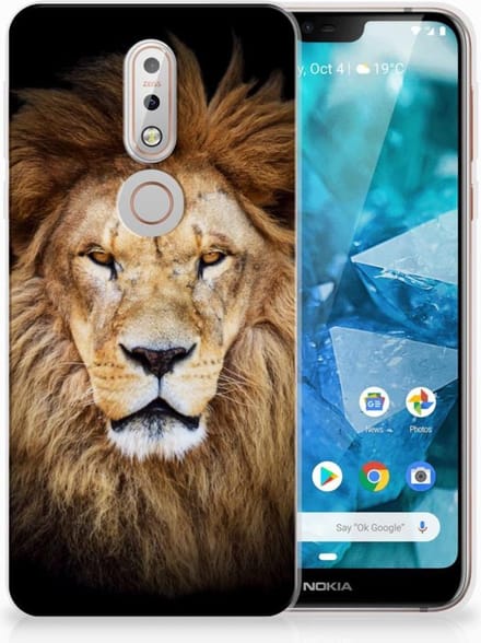 Nokia 7.1 TPU Hoesje Leeuw