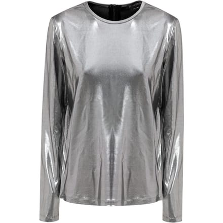 Zilveren metallic stof t-shirt Tom Ford