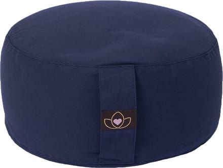 Meditatiekussen eco indigo rond - Lotus | Yoga kussen