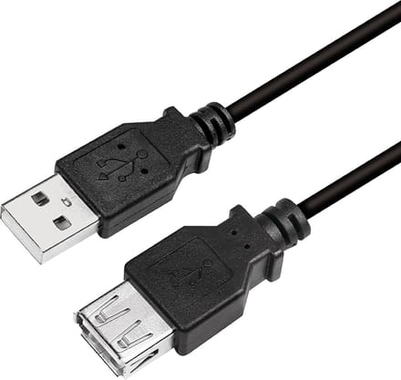 LogiLink USB 2.0-verlengkabel, zwart, 2.0 m