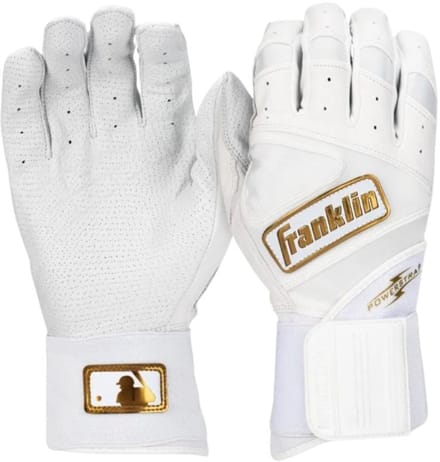 Franklin Honkbal/Softbal Slaghandschoenen Volwassenen| Maat M Kleur White/Gold
