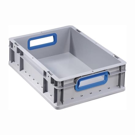 Allit Transportstapelbak open handgreep blauw 400 x 300 x 120 mm - 456720