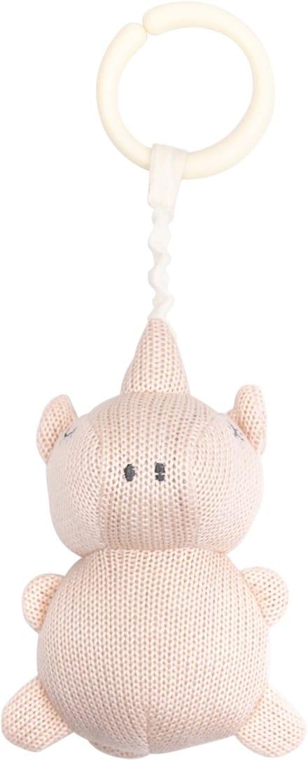 Bamboom Pull & Shake Toy - Rino Pink Powder