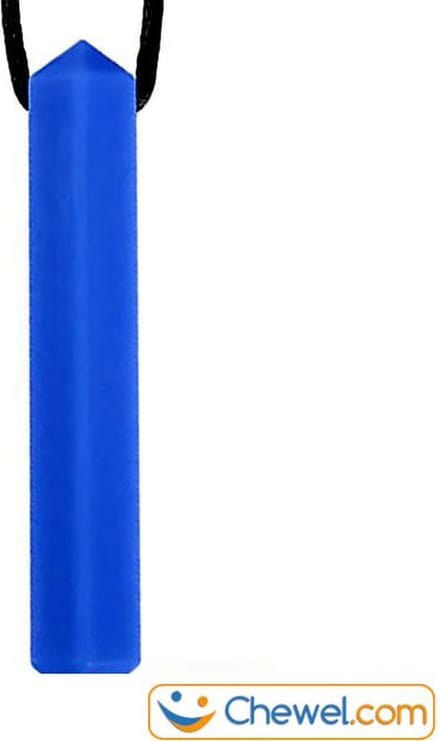 Bijtketting Lange Kristal | Basic staafje lang | Diverse kleuren | Donkerblauw | Chewel ®