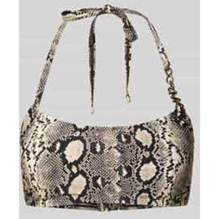 Bikinitop met logo chain strap model 'BOHO PYTHON'