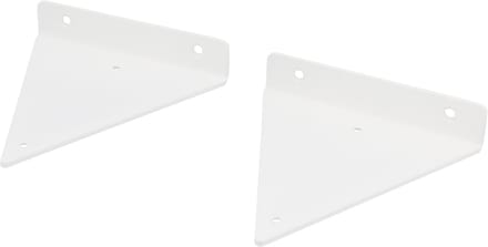 Marcellis - 2x Industriële plankdrager - Voor plank 15 tot 20cm + schroefset - mat wit - staal-T6