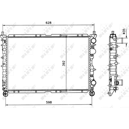 Radiator, motorkoeling NRF 58085