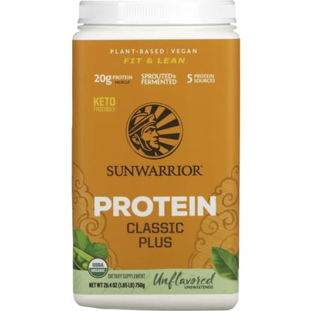 Sunwarrior, Classic Plus Eiwit, Ongezoet, 1,65 lb (750 g)