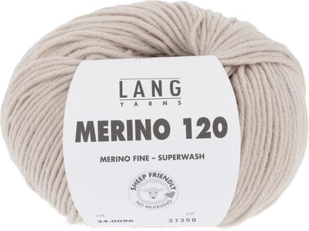Lang Yarns Merino 120 - 96 lichtbeige - Merinowol Garen
