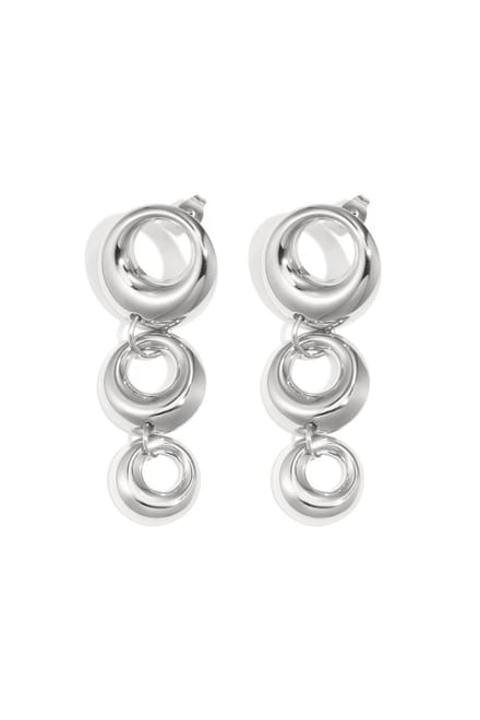 Bijoutheek Oorknoppen Bold Circle Zilverkleurig