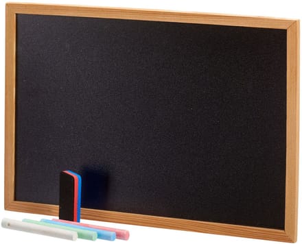 Krijtbord 21x30cm met 4 Krijtjes en Spons