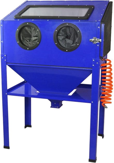 Zandstraalcabine 220L met LED-verlichting en accessoires