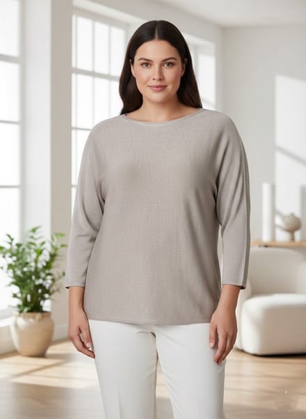 YEST CURVE Jonina Tops - Light Taupe - maat X-0(44)