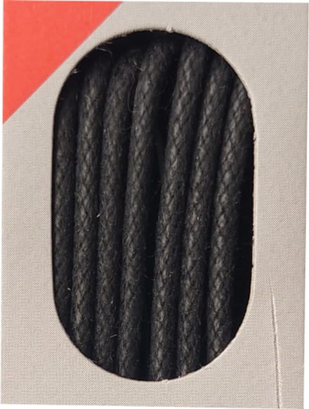Bob Veter - Zwart - Dun Rond - Wax - Lengte 90 cm - Dikte 2,5 mm - Schoenveter
