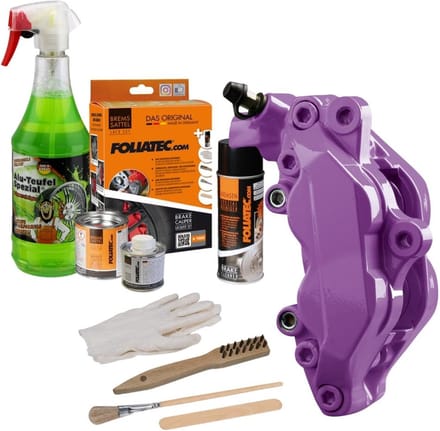 Foliatec Remklauwlakset - Deep Violet - 3 Componenten - Inclusief velgenreiniger