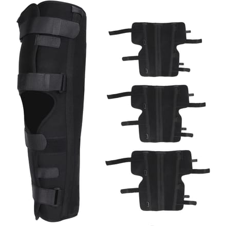 Genouillère réglable Support solide Genouillère confortable avec quatre sangles Pour soulager la douleur Large